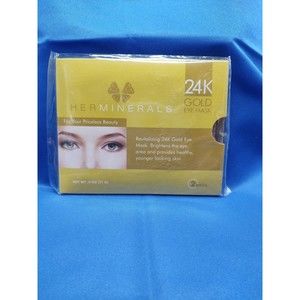 NEW! Her Minerals 24K Gold Eye Mask 0.4 oz Each 2 Pairs